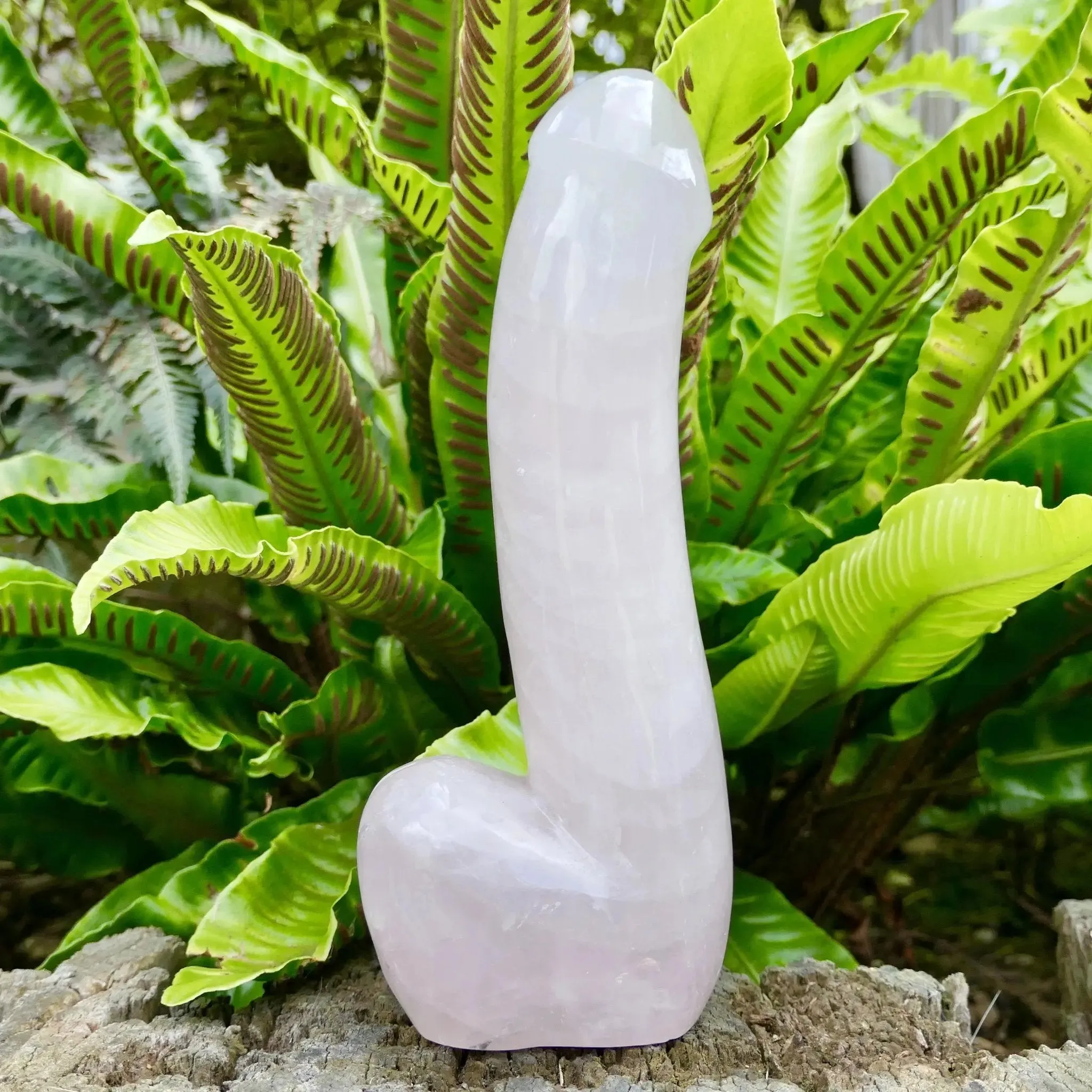 Large Rose Quartz Dildo