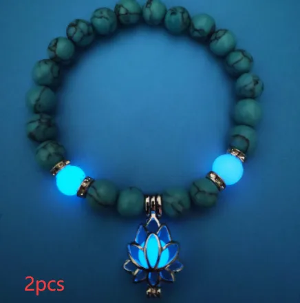 Luminous Lotus Natural Stone Bracelet