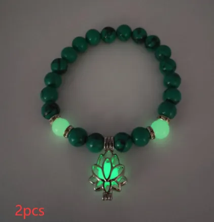 Luminous Lotus Natural Stone Bracelet