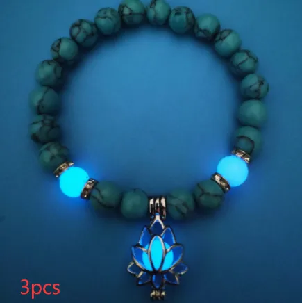 Luminous Lotus Natural Stone Bracelet