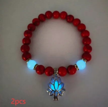 Luminous Lotus Natural Stone Bracelet