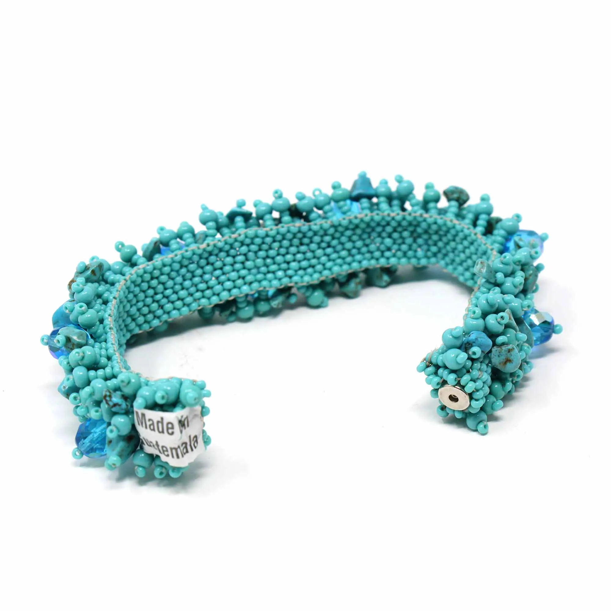 Magnetic Stone Caterpillar Bracelet Turquoise Lucias Imports