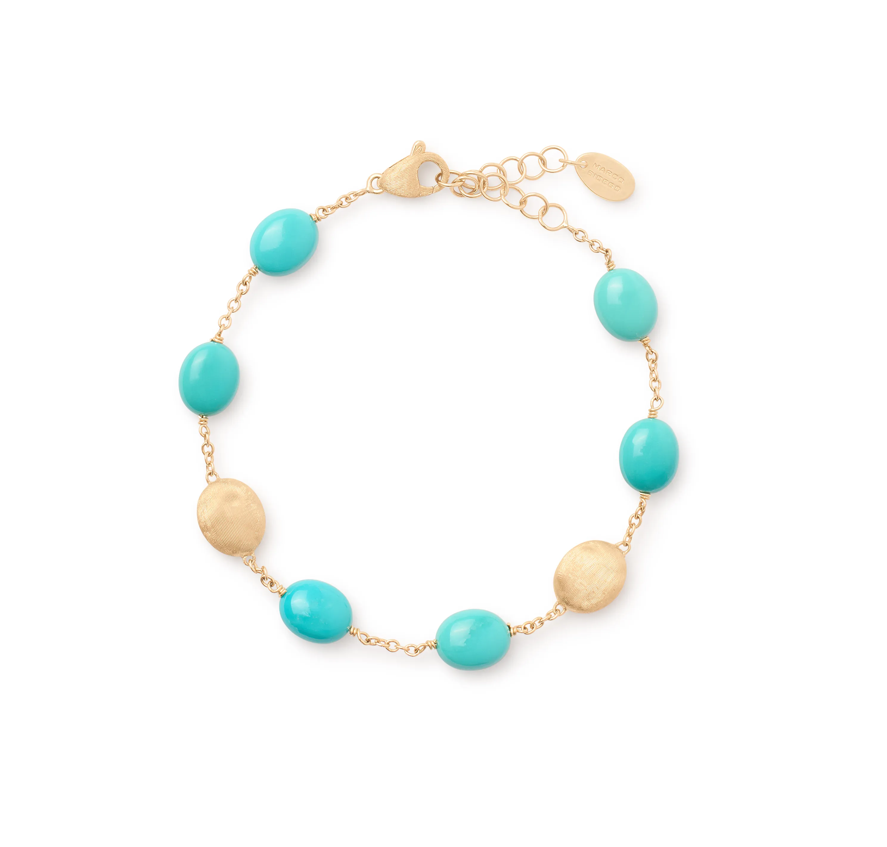 Marco Bicego Siviglia Yellow Gold Bead and Turquoise Bracelet