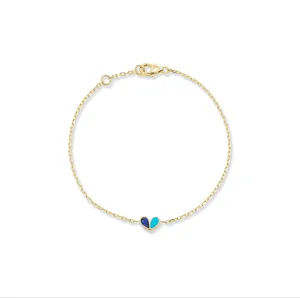 Mini Sweetheart Bracelet Blue Sapphire & Turquoise