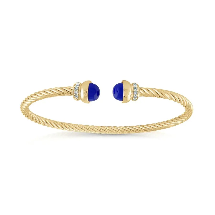 Miss Mimi Lapis Twist Cable Bangle