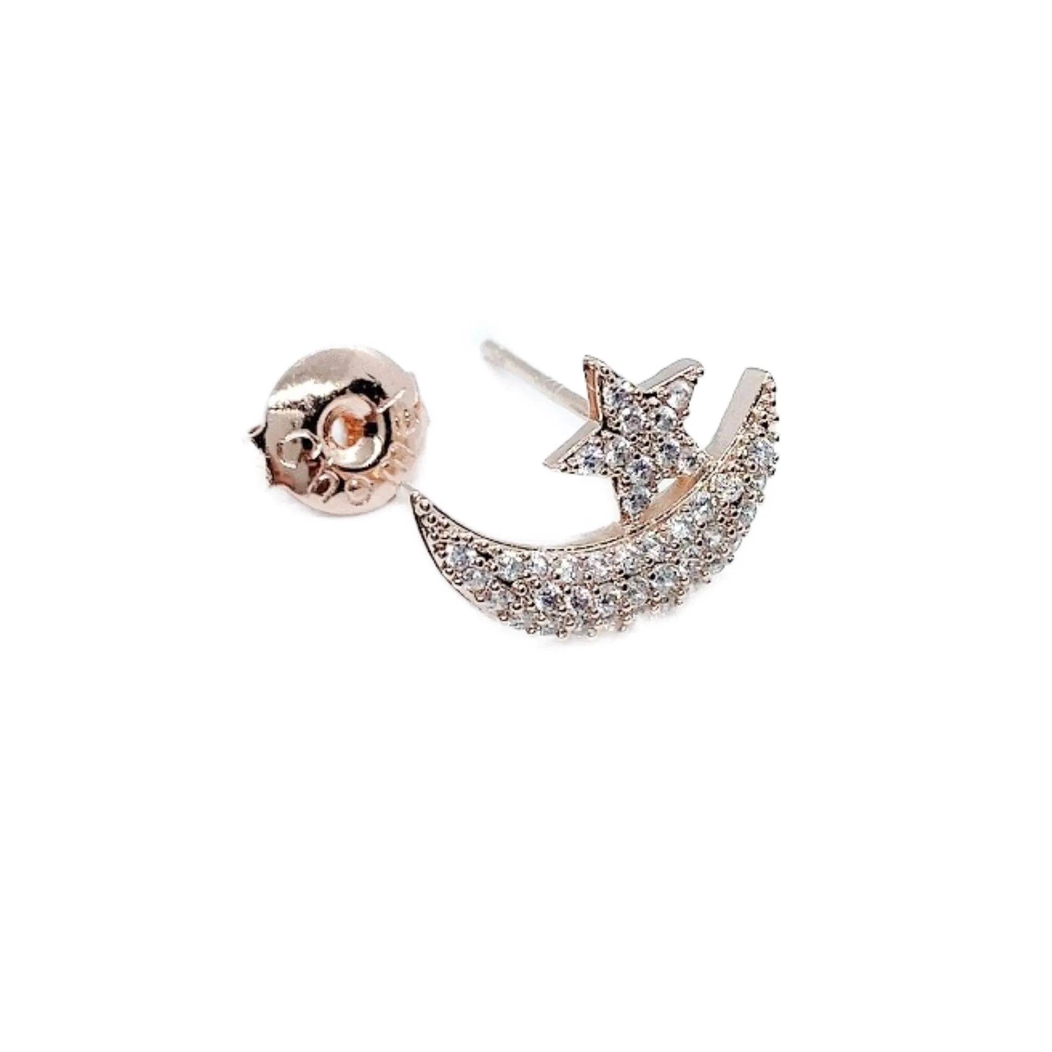 Moon & Star Cubic Zirconia Earrings