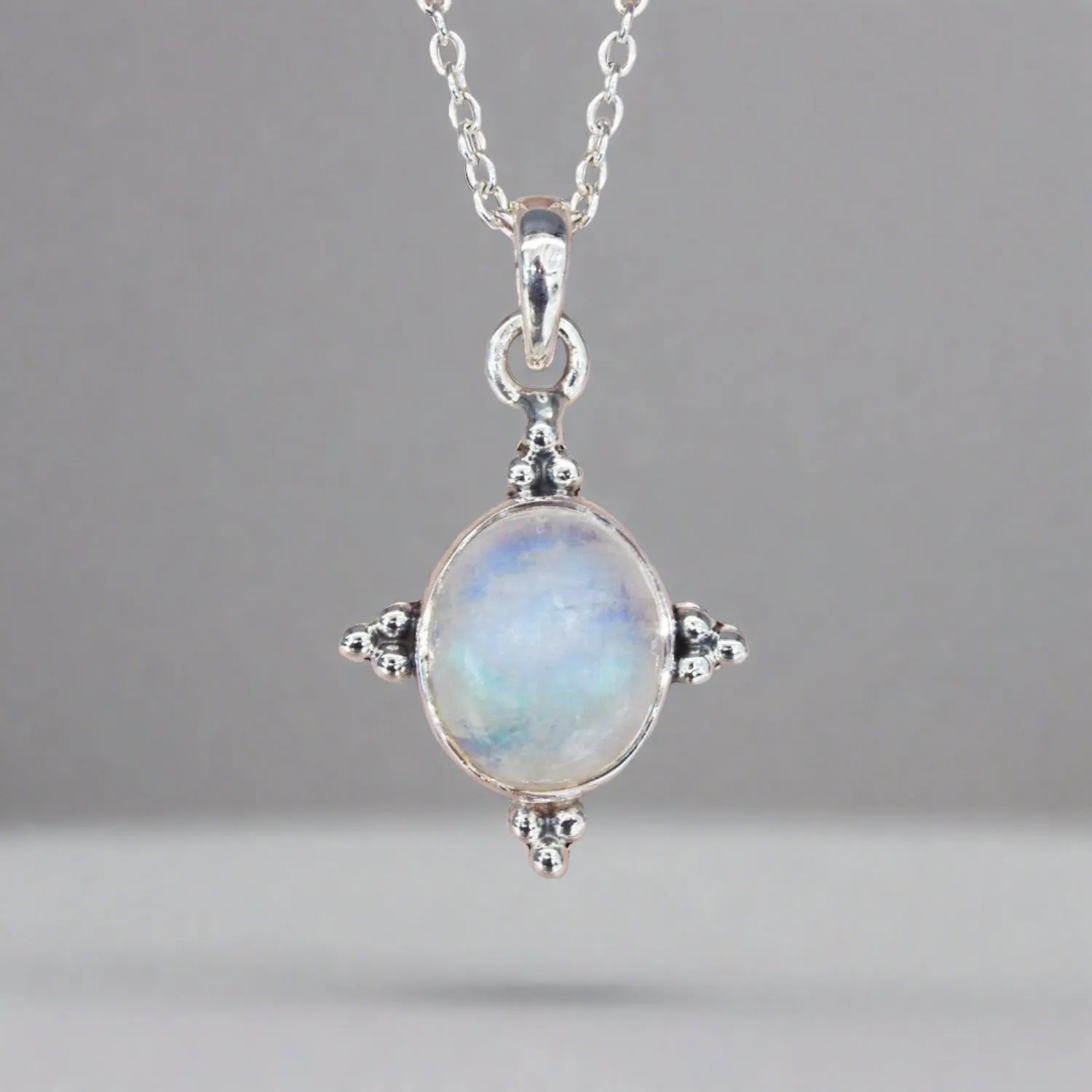 Moonstone Four Points Necklace