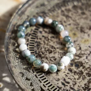 Moss Agate Crystal Bracelet