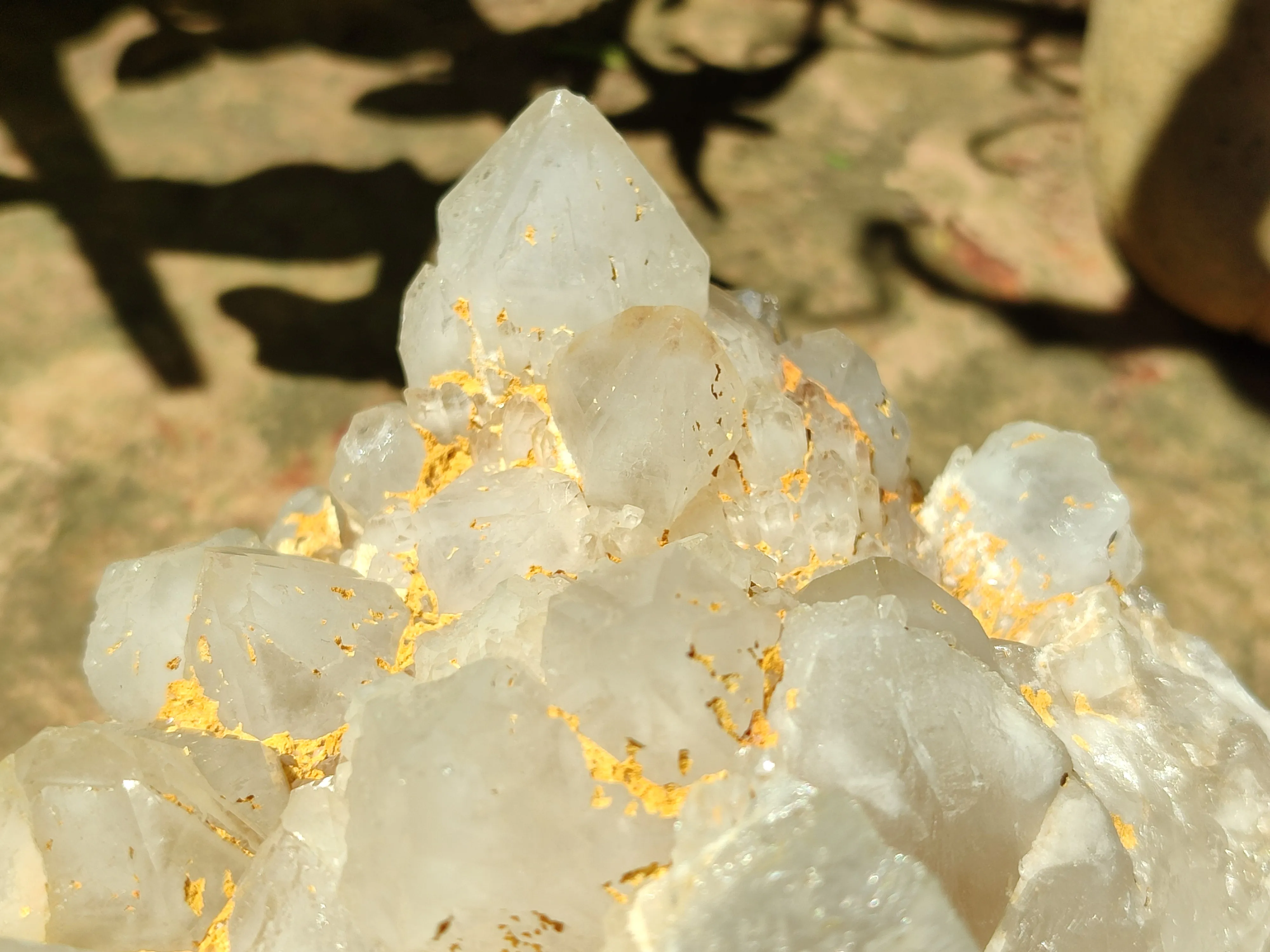 Natural Candle Quartz Clusters x 2 From Madagascar