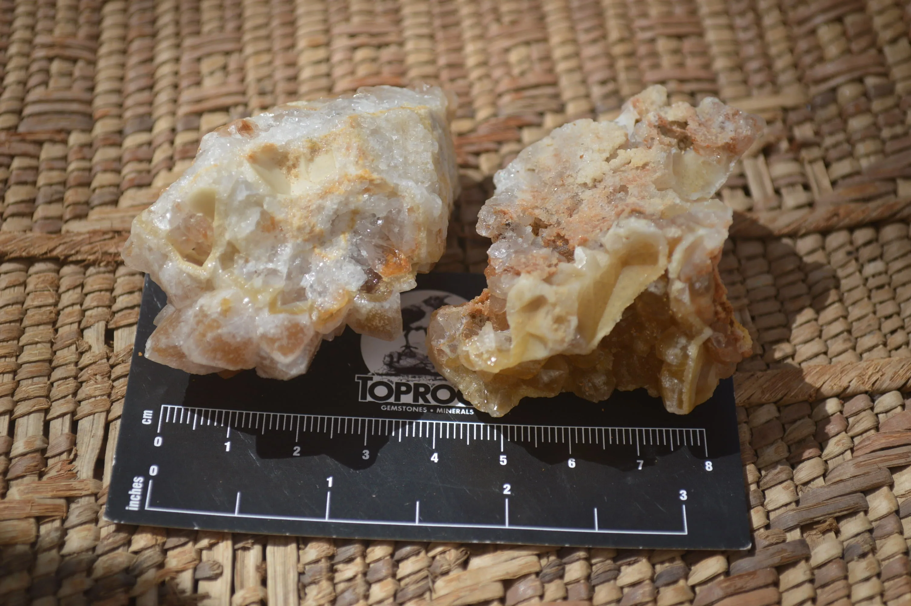 Natural Golden Limonite Quartz Clusters x 33 From Zambia