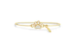 Pave Icon Bracelet Paw II Gold