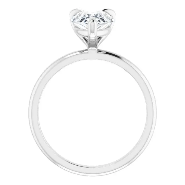 Pear Moissanite Solitaire Engagement Ring