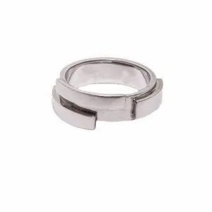 Plate 14 kt white gold ring