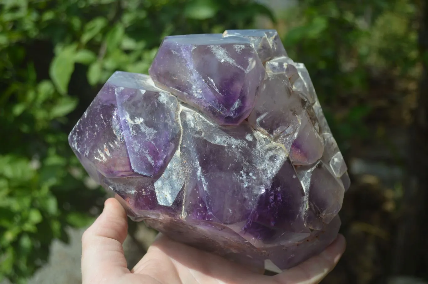 Polished Cascading Window Amethyst Quartz Crystal Formation x 1 From Madagascar