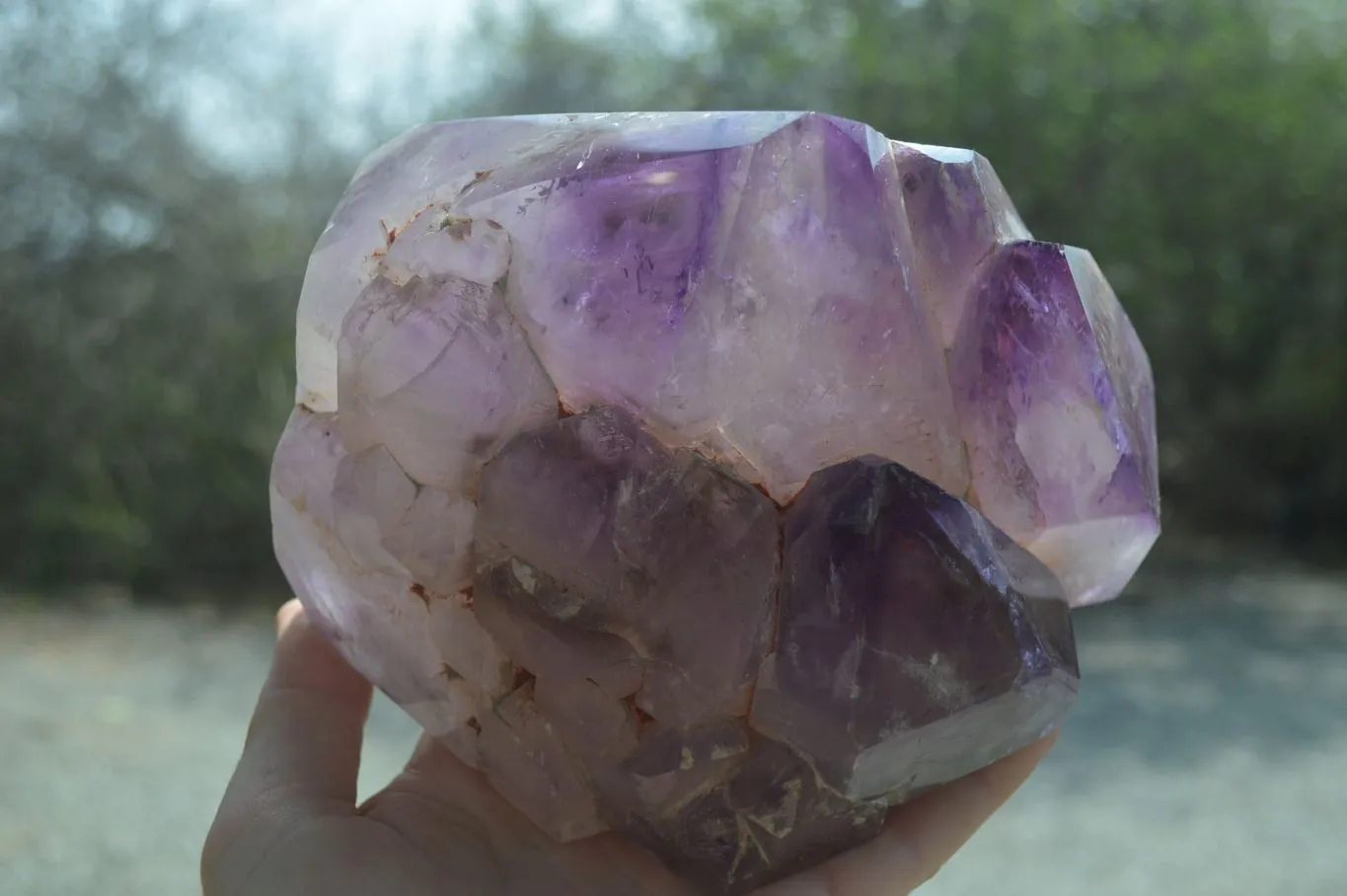 Polished Cascading Window Amethyst Quartz Crystal Formation x 1 From Madagascar