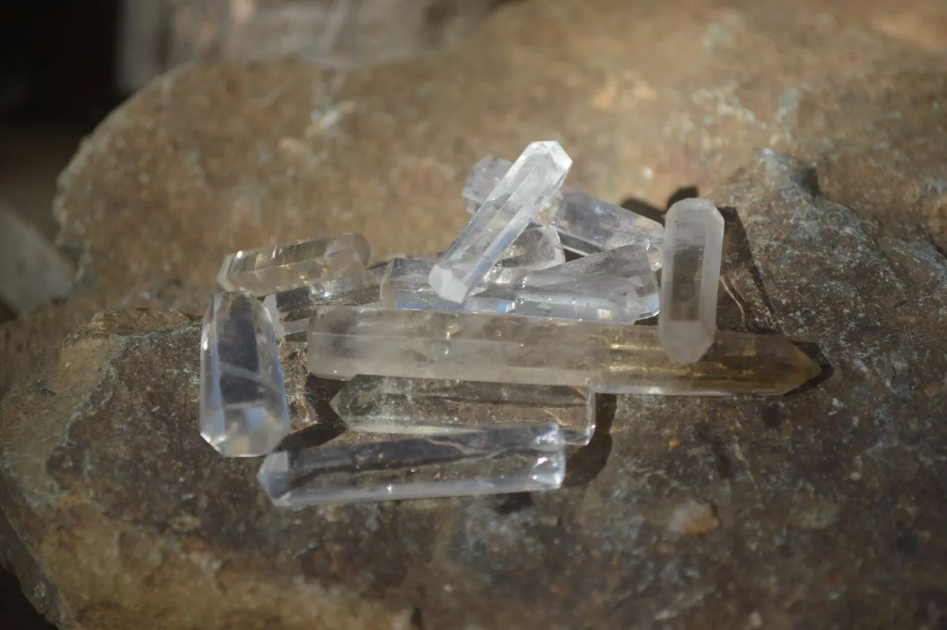 Polished Clear & Smokey Quartz Jewellery Points x 31 From Madagascar