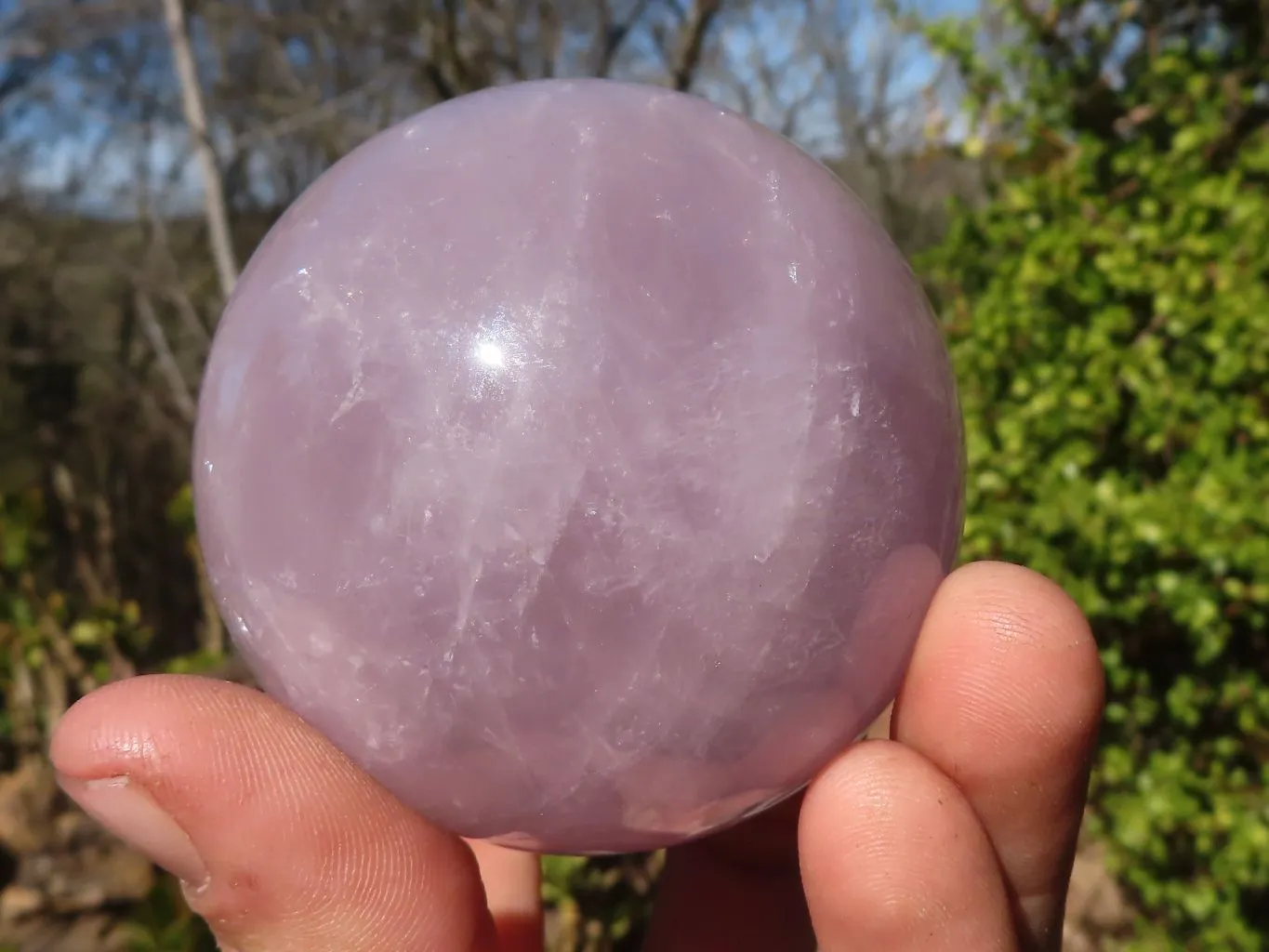 Polished Rare Blue Rose Quartz Spheres x 3 From Ambatondrazaka, Madagascar