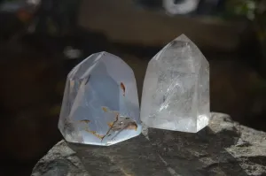 Polished Small Clear Quartz Points x 6 From Madagascar