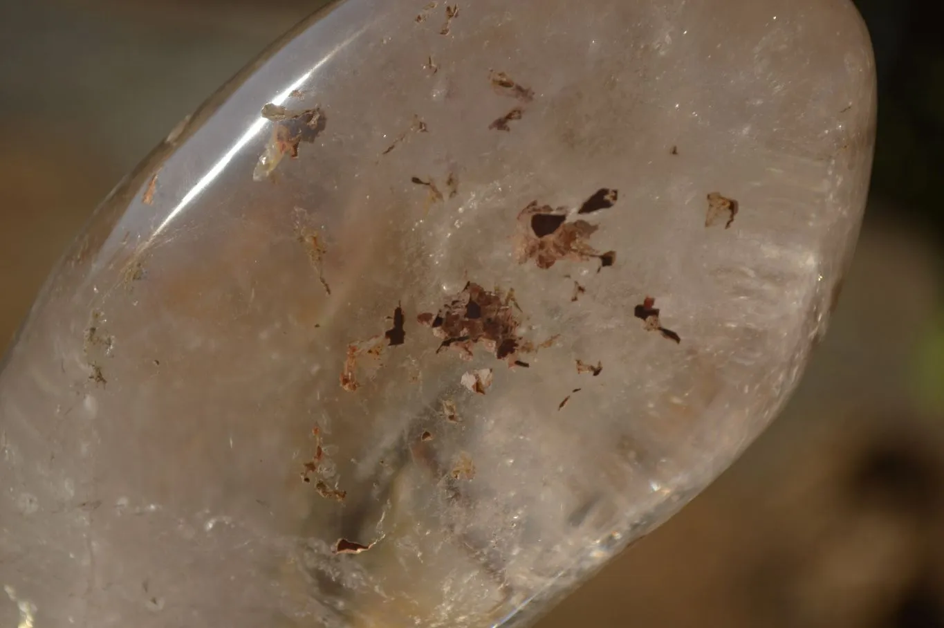 Polished Smokey Clear Rock Crystal Standing Free Forms x 2 From Madagascar