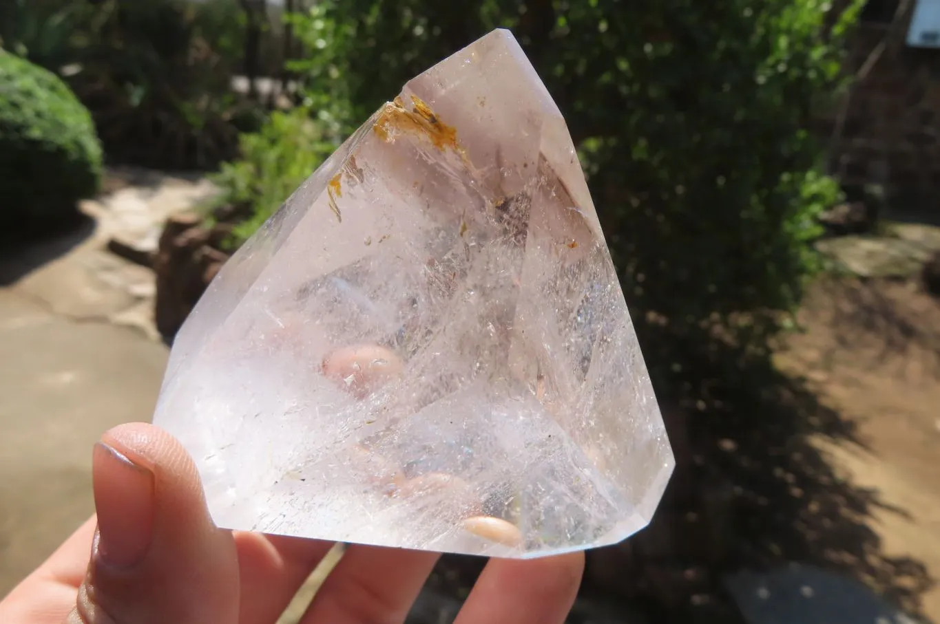 Polished Smokey Window Quartz Crystals x 3 From Madagascar