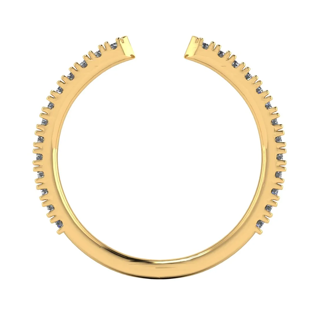 "Harra" Open Design 0.50ct Diamond Half Eternity Ring ET8