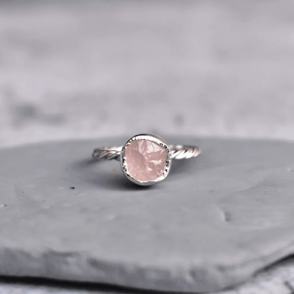 Raw Beauty - Rose Quartz Ring