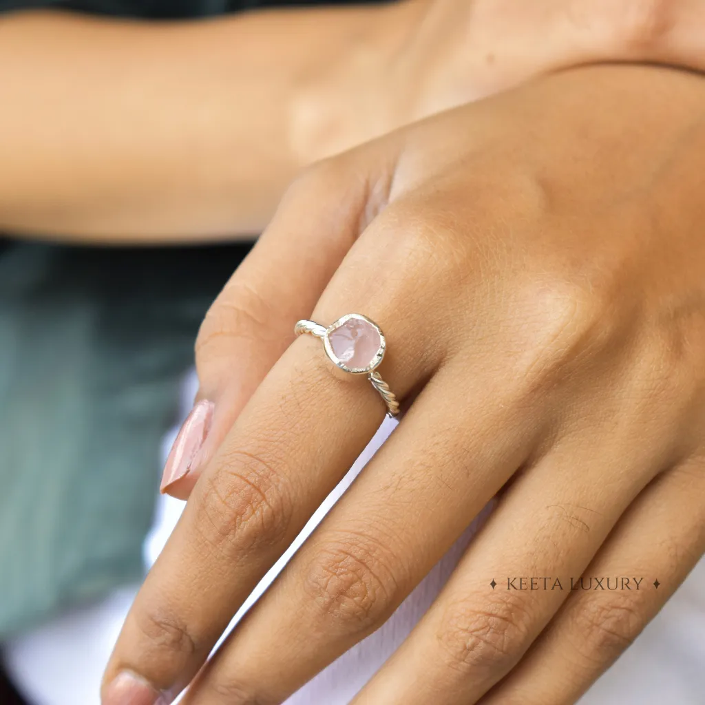 Raw Beauty - Rose Quartz Ring