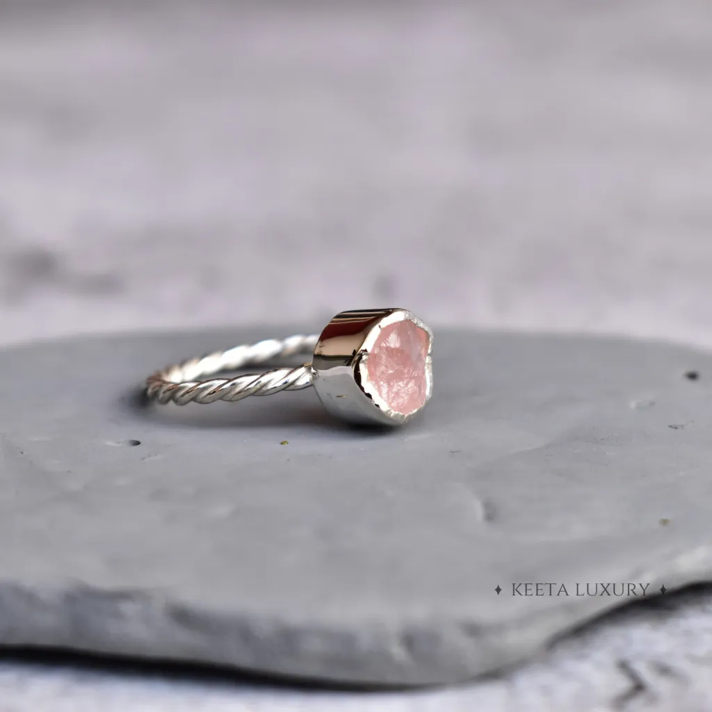 Raw Beauty - Rose Quartz Ring