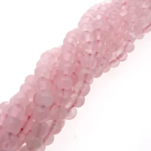 Rose Quartz 4mm Round Beads 15" Strand