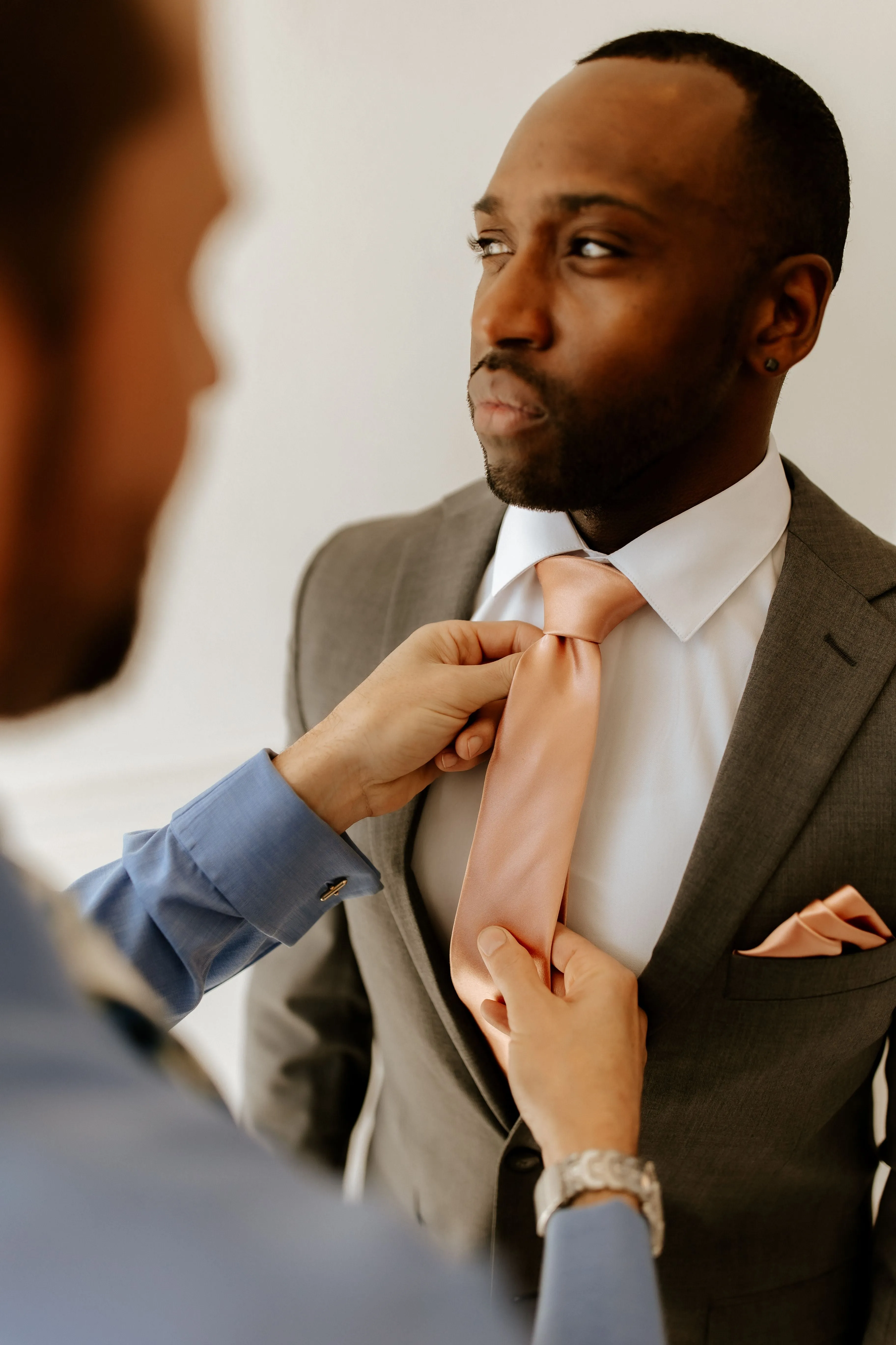 Rose Quartz Skinny Silk Neck Tie