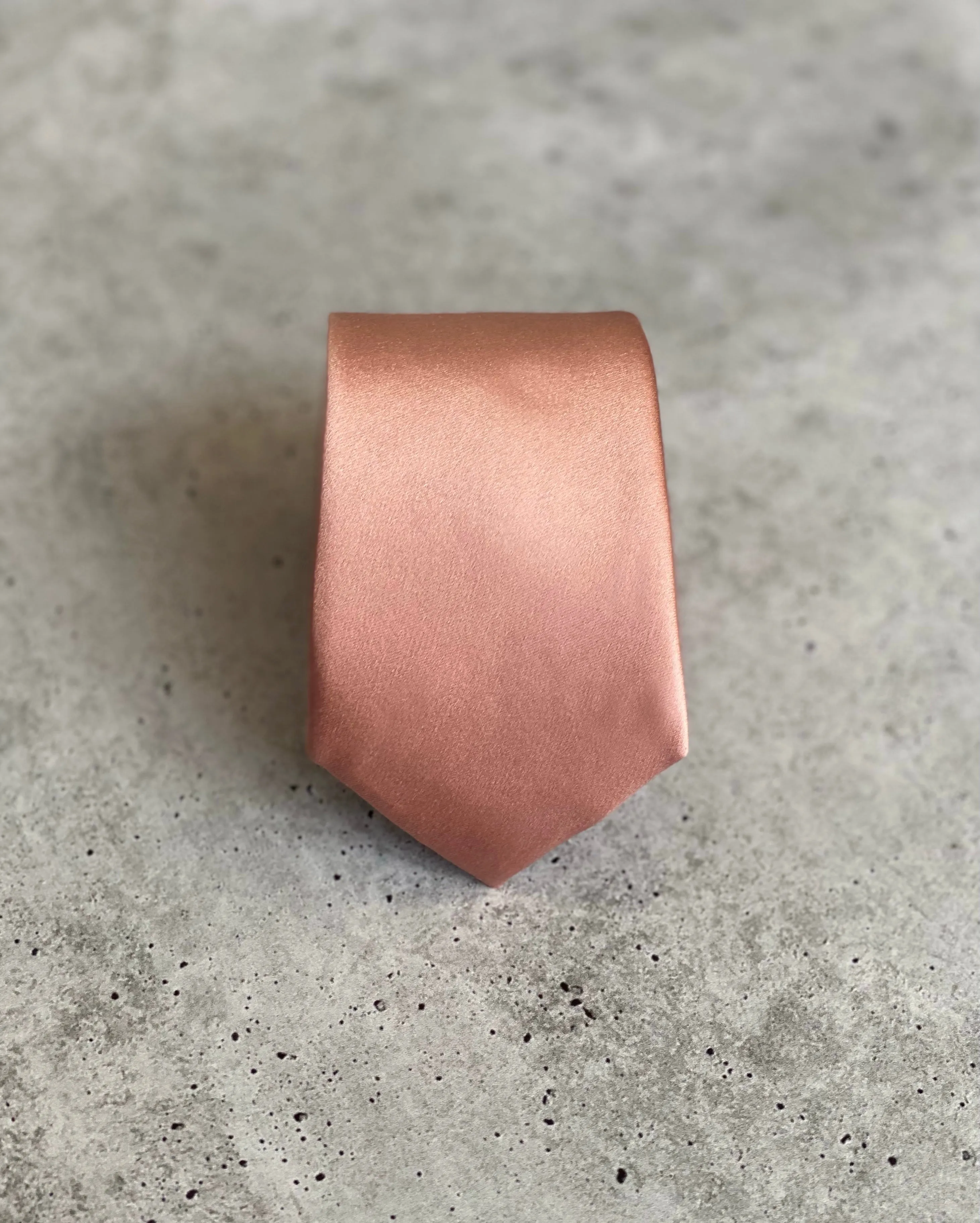 Rose Quartz Skinny Silk Neck Tie