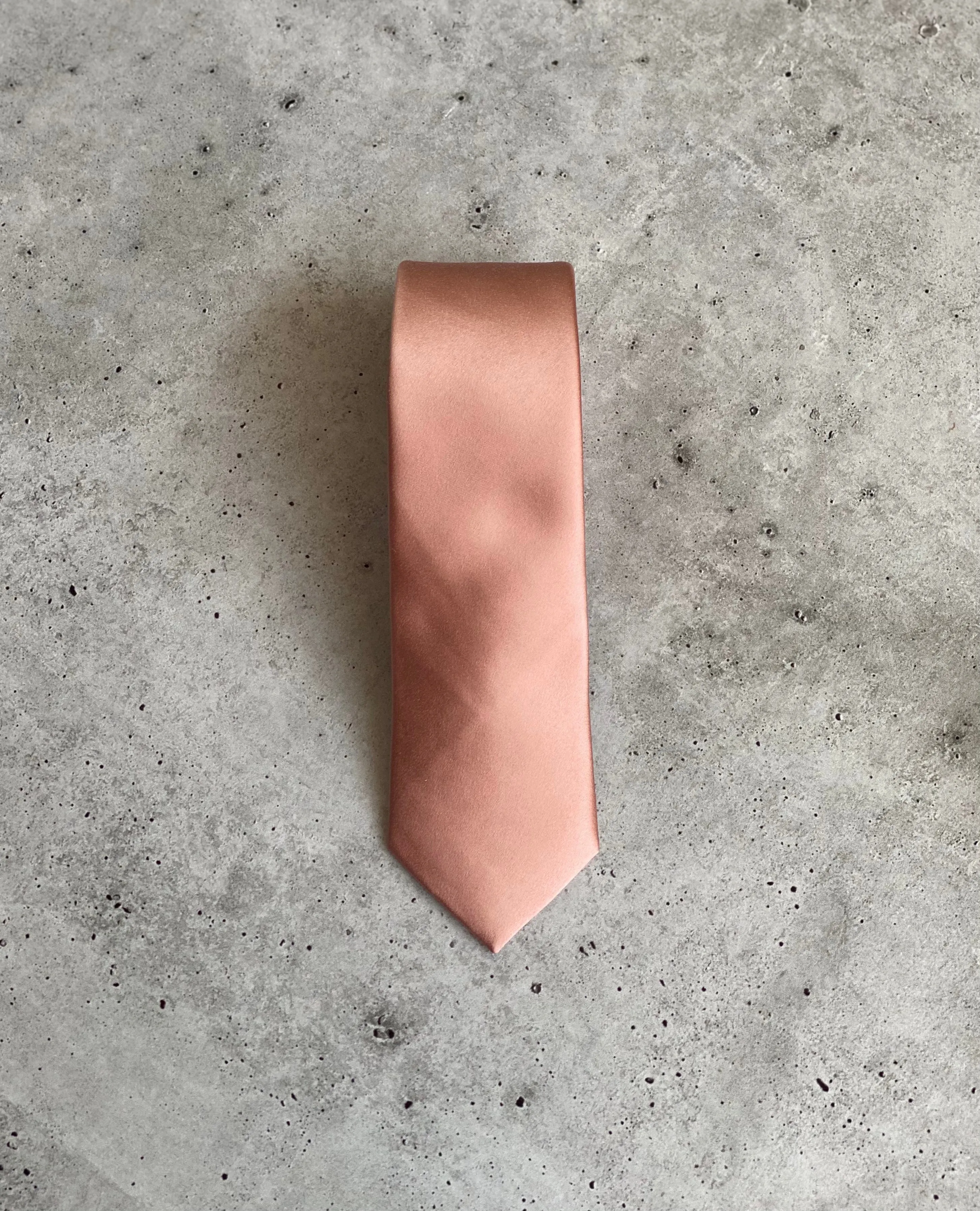 Rose Quartz Skinny Silk Neck Tie