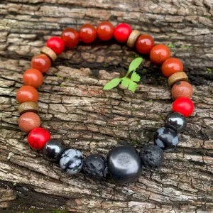 Shungite Amplified ROOT Chakra Bracelet ~ Medium [#26]