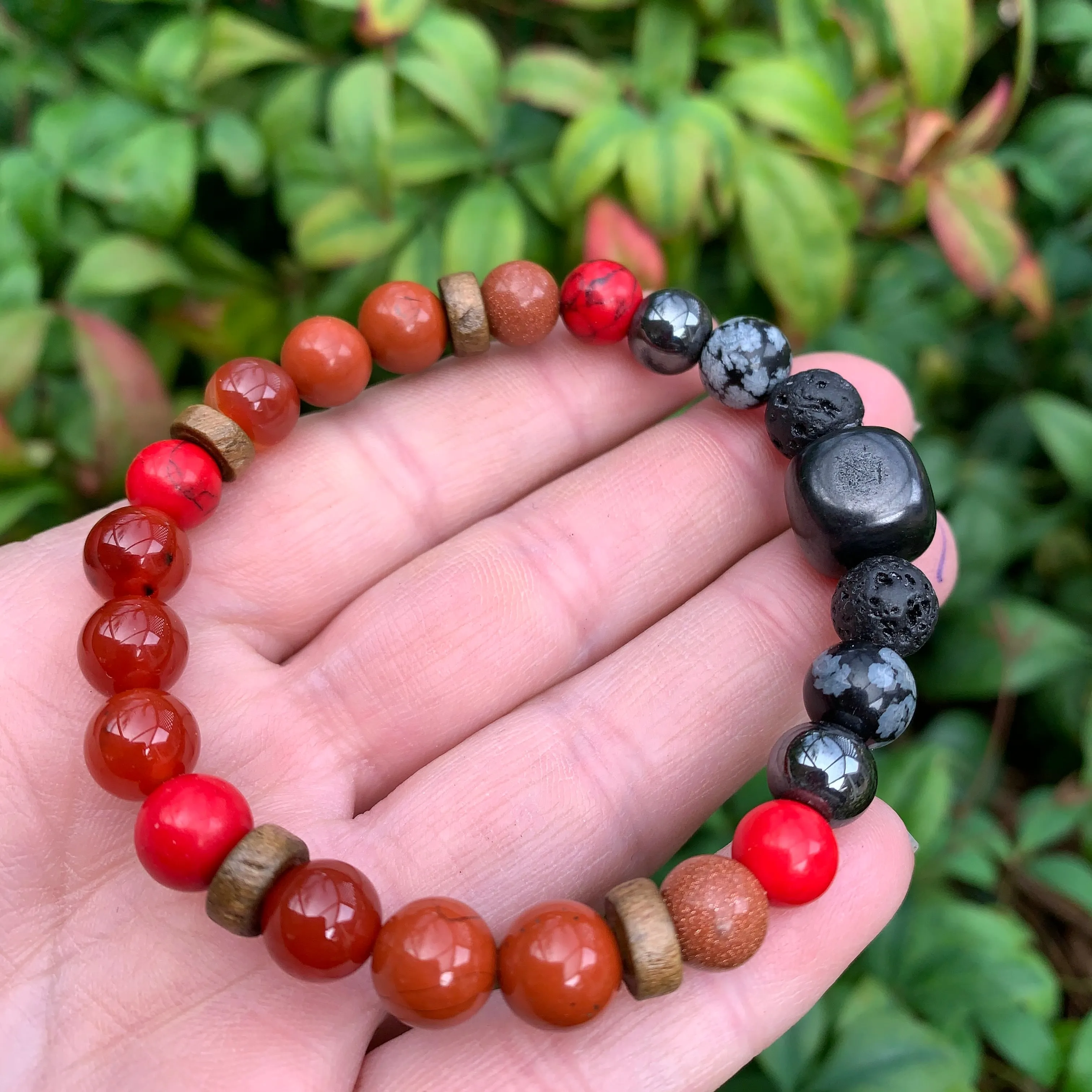 Shungite Amplified ROOT Chakra Bracelet ~ Medium [#26]