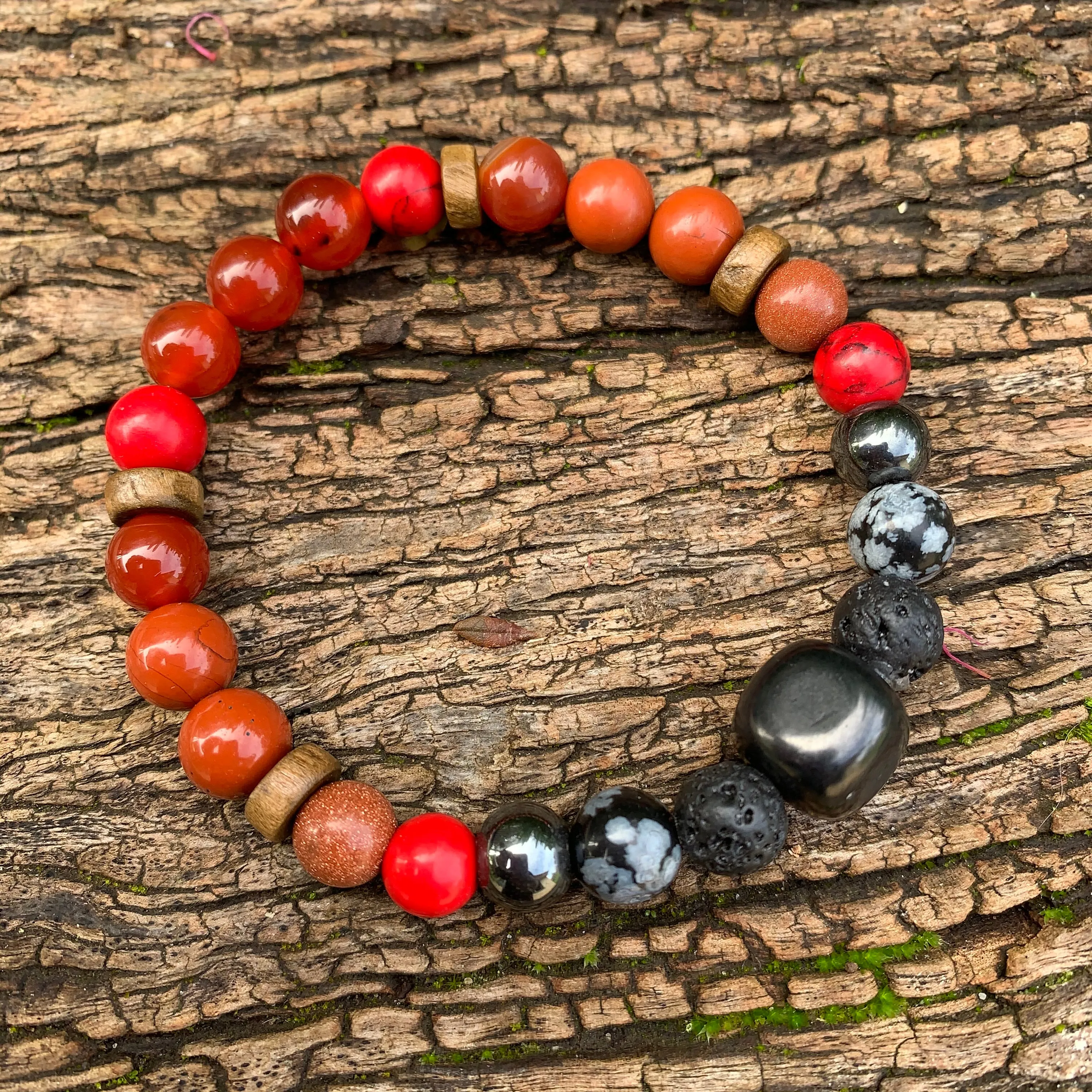 Shungite Amplified ROOT Chakra Bracelet ~ Medium [#26]