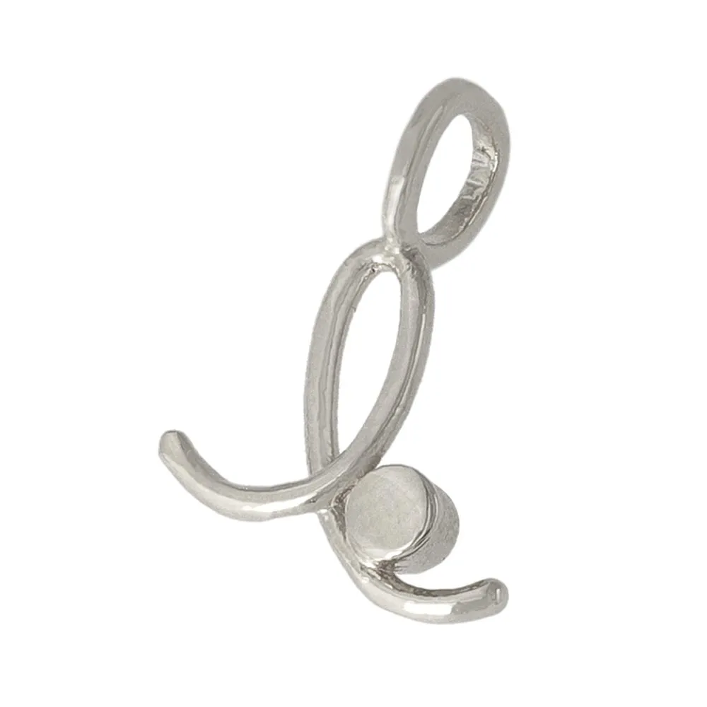 Silver Tone Loop Necklace Charm