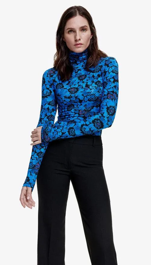 Smythe Lapis Floral Turtleneck