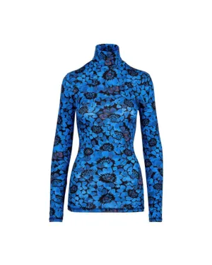 Smythe Lapis Floral Turtleneck