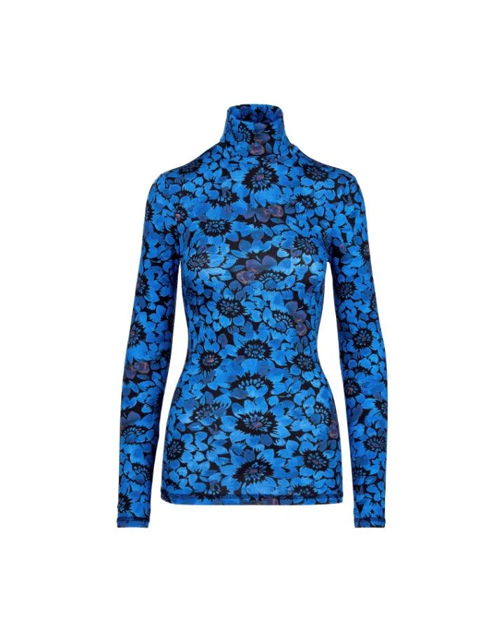 Smythe Lapis Floral Turtleneck