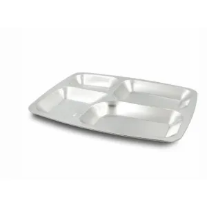 Stainless Steel Rectangular Divided Lunch Tray