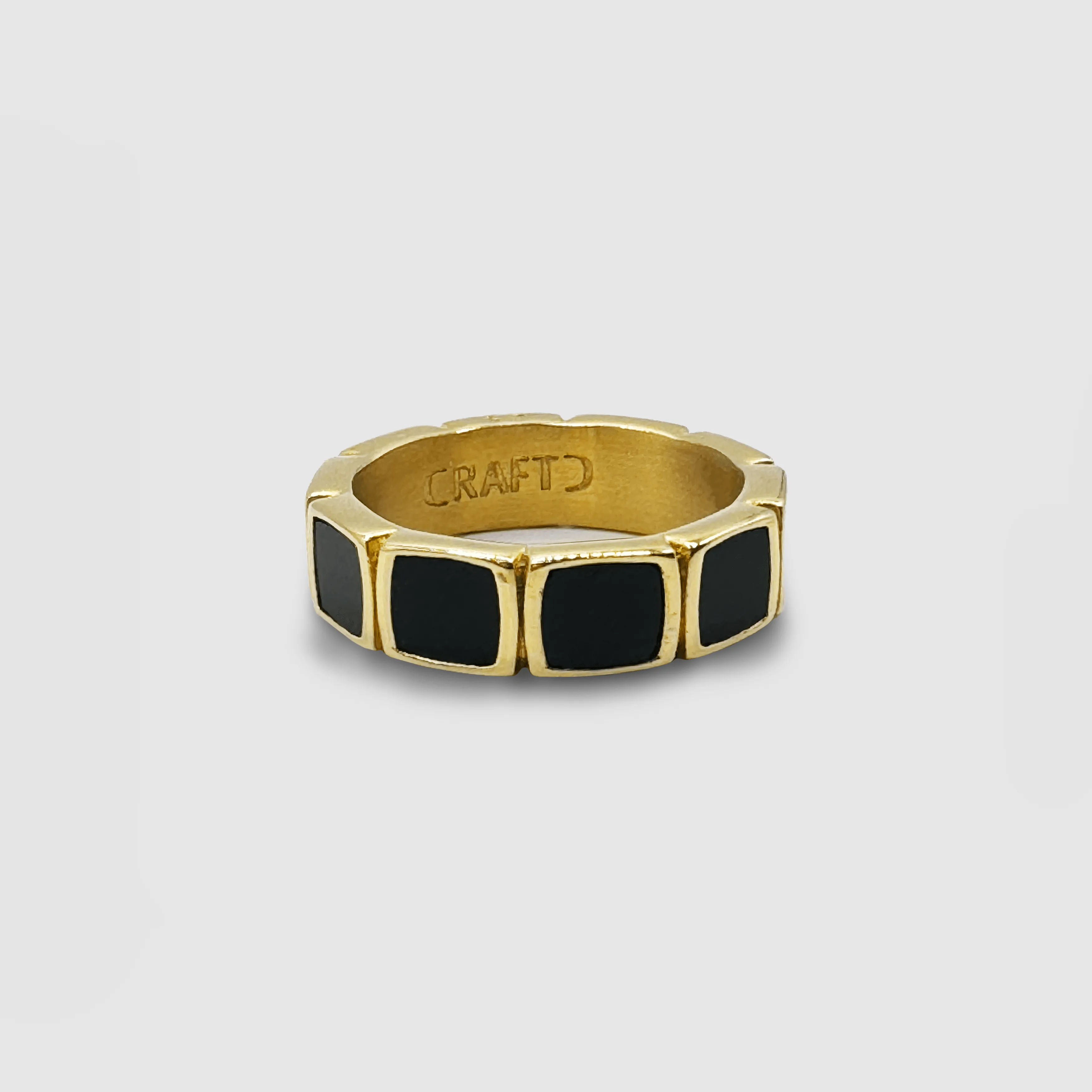 Stone Band Ring (Gold)