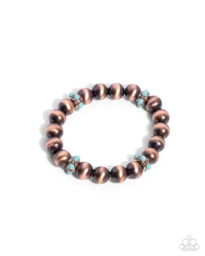 Stony Spotlight - Copper Mens Bracelet - Paparazzi Accessories