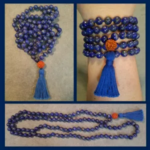 Throat Chakra Mala - Lapis