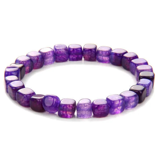 Tourmaline Agates Bracelet Square Stone