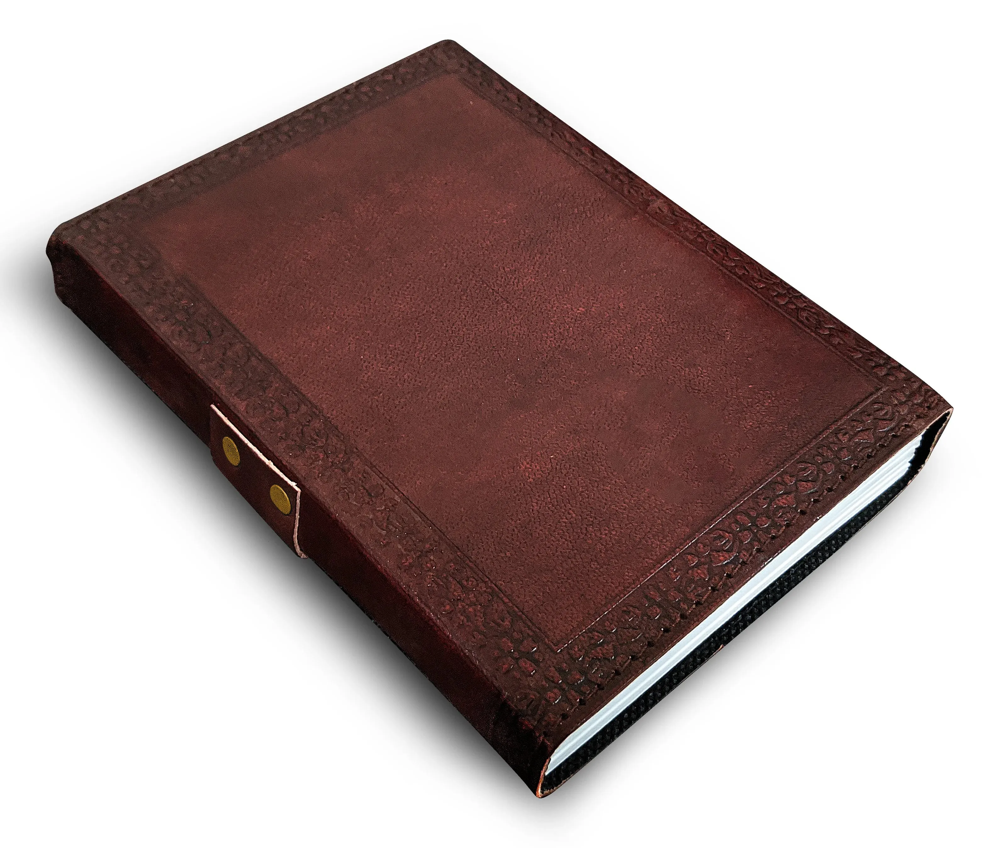 Utopian Leather Journal Lined Notebook with Semi-Precious Stone