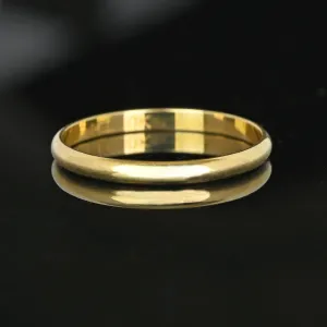 Vintage 10K Gold Thin Wedding Band Ring