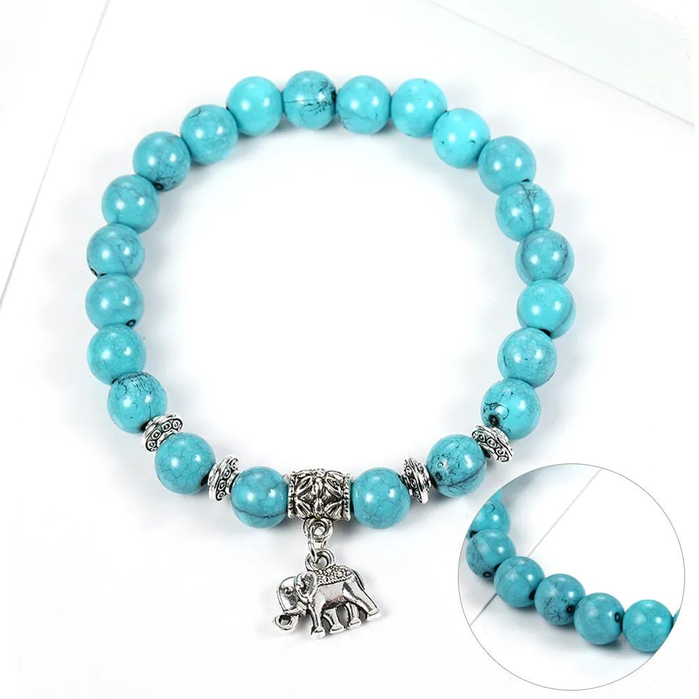 Vintage elephant turquoise bracelet