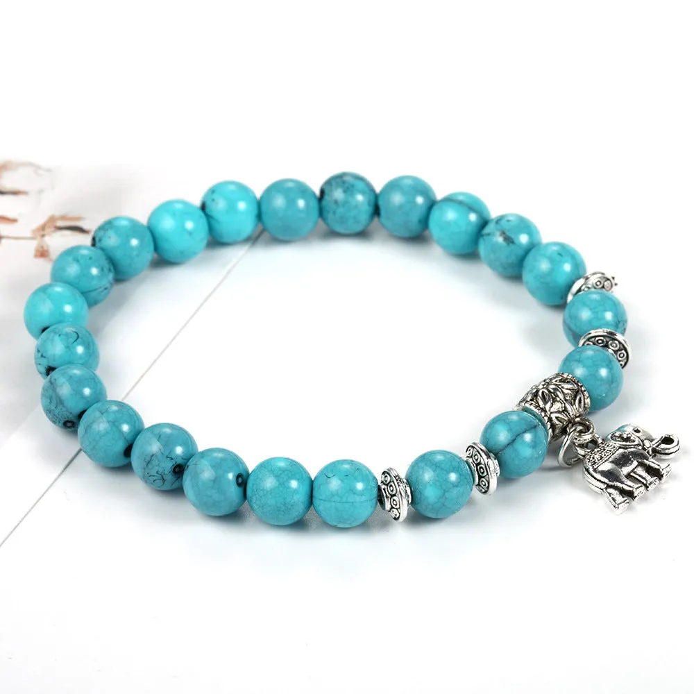 Vintage elephant turquoise bracelet