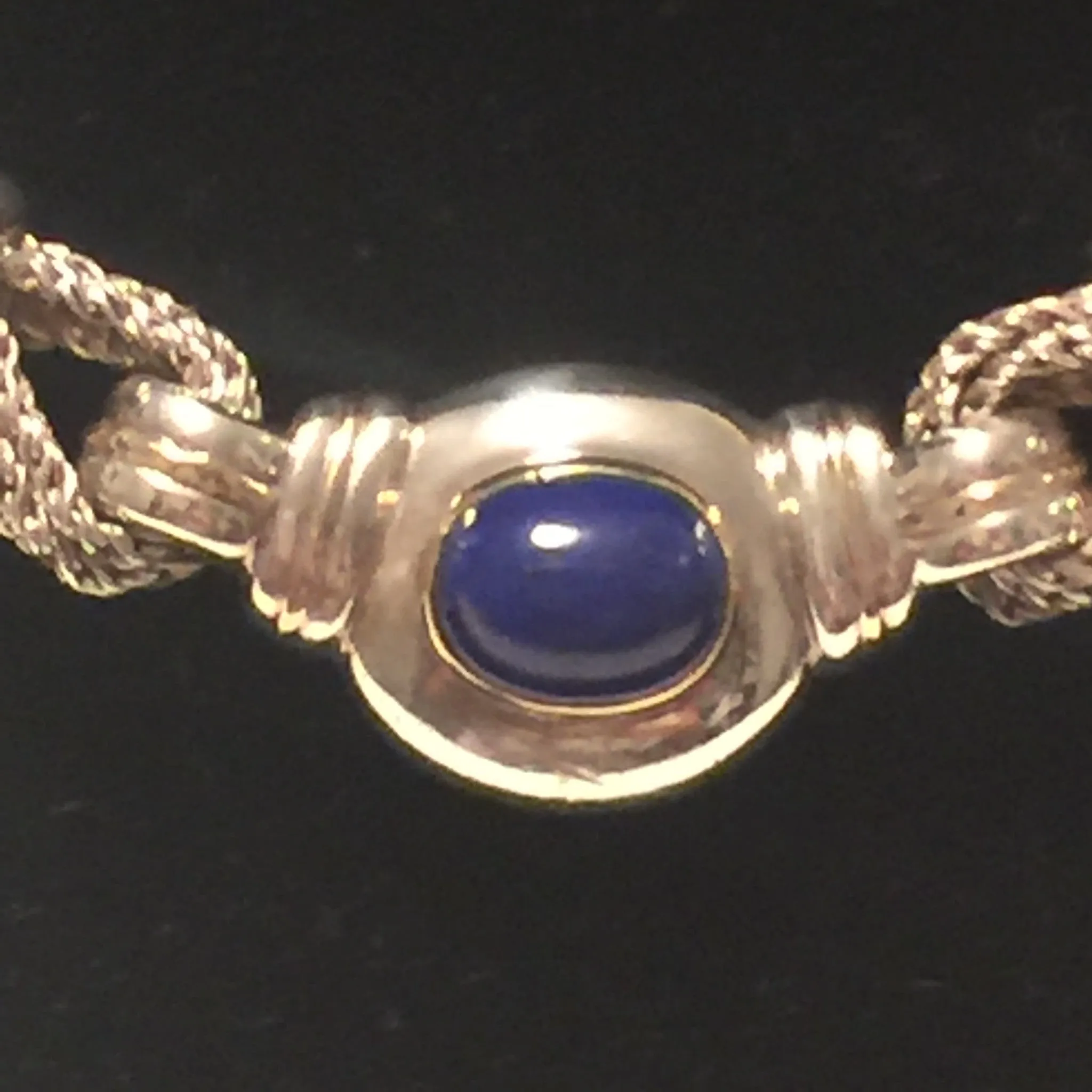 Vintage Tiffany Sterling and Lapis Necklace