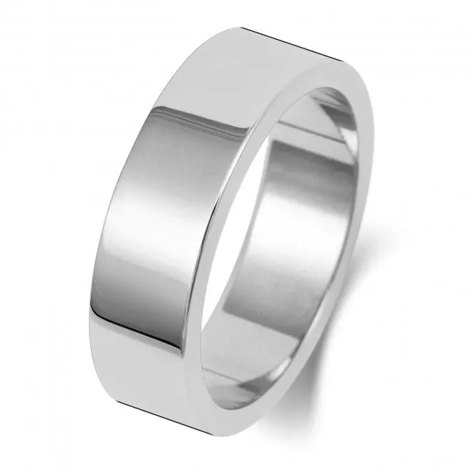 Wedding Band 9K Flat Flat 6 mm - 1.5 Wedding  Ring W176WM